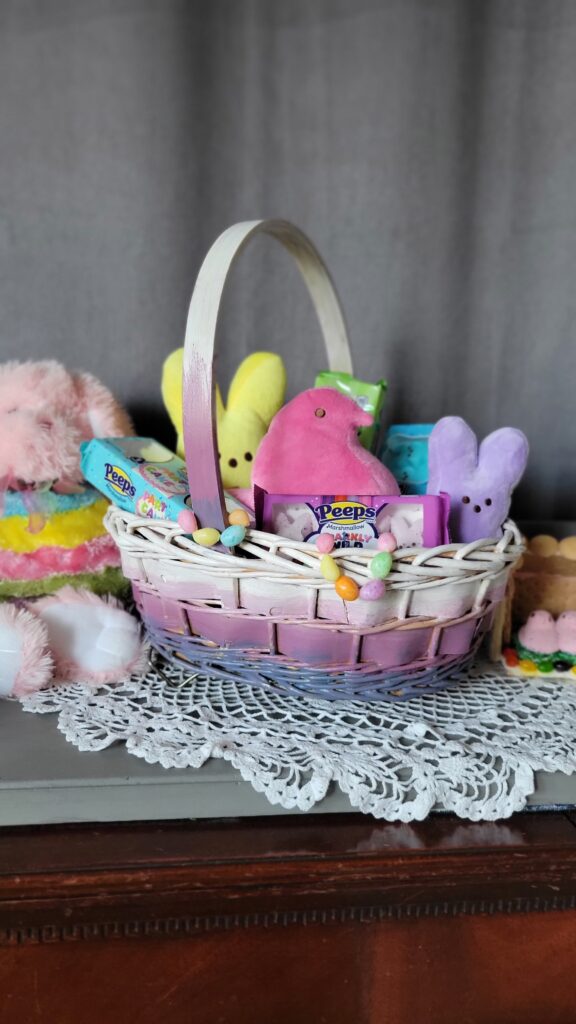 ombre easter basket with Peeps