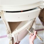 nightstand being painted