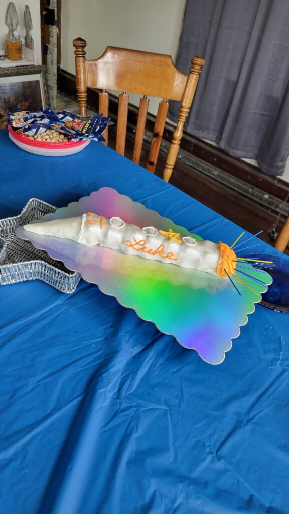 rocket birthday cake
