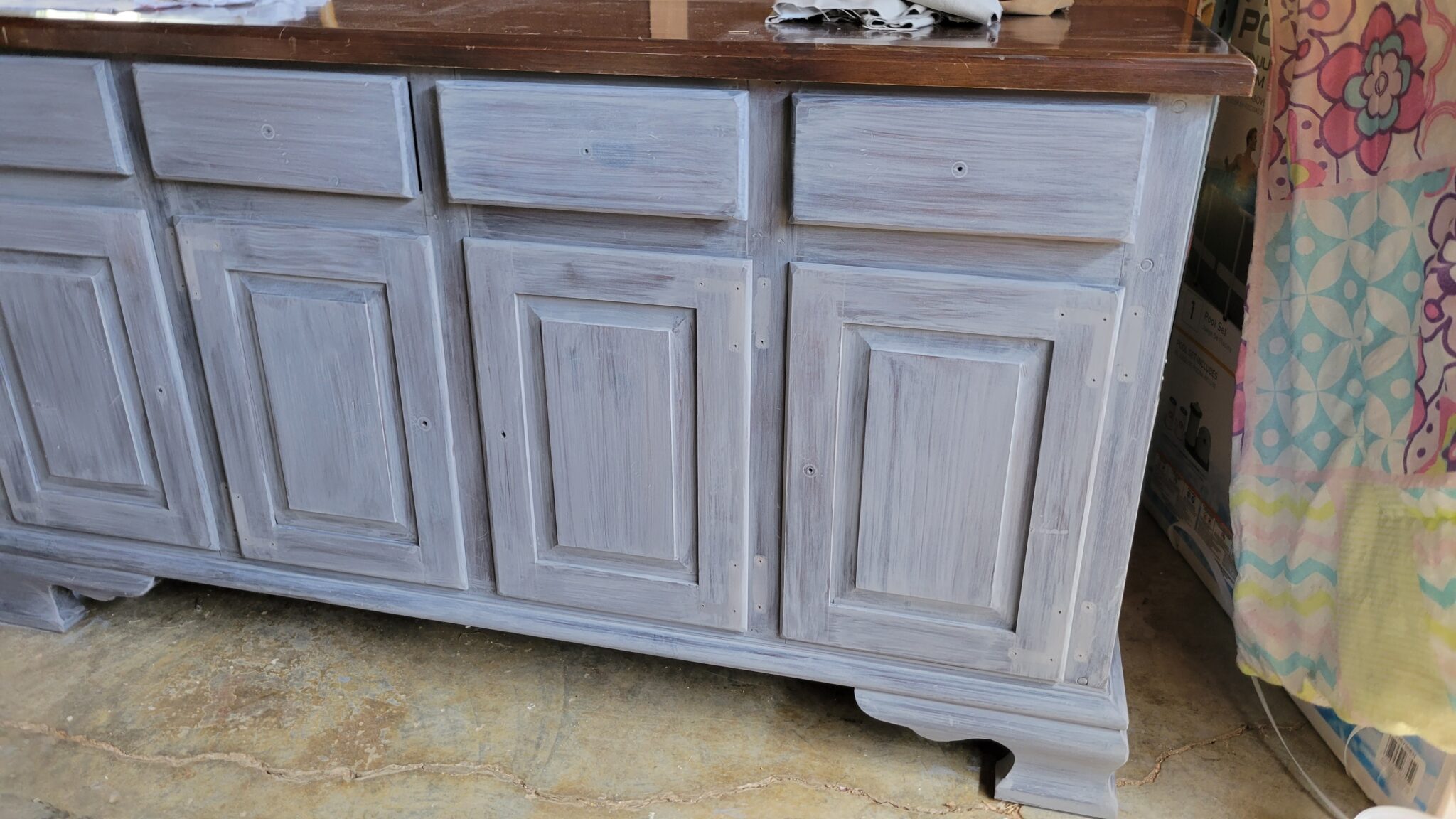 How I Painted a Hutch with Black Dog Salvage Paint Part 1 B4 and Afters