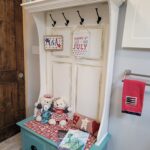 Hall Bench styled for the 4th of July