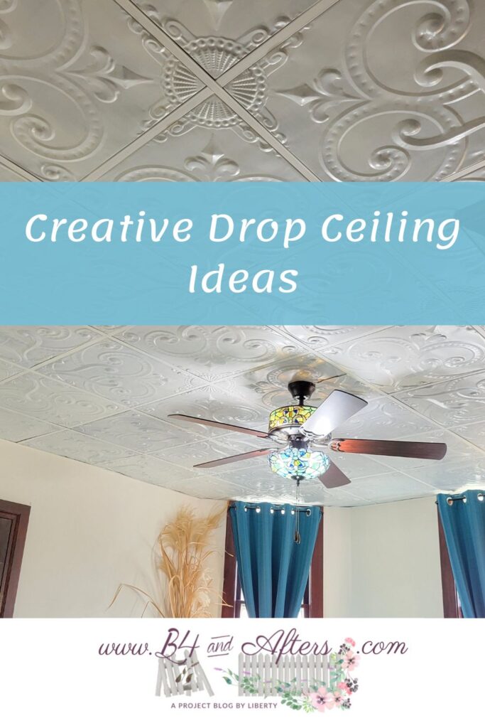 white painted drop ceiling