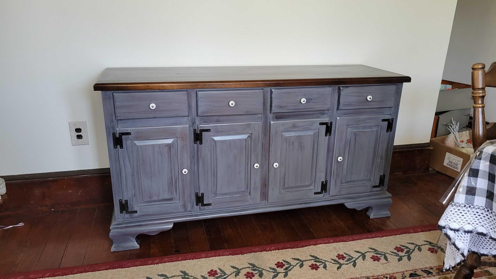 How I Painted a Hutch with Black Dog Salvage Paint Part 1 B4 and Afters