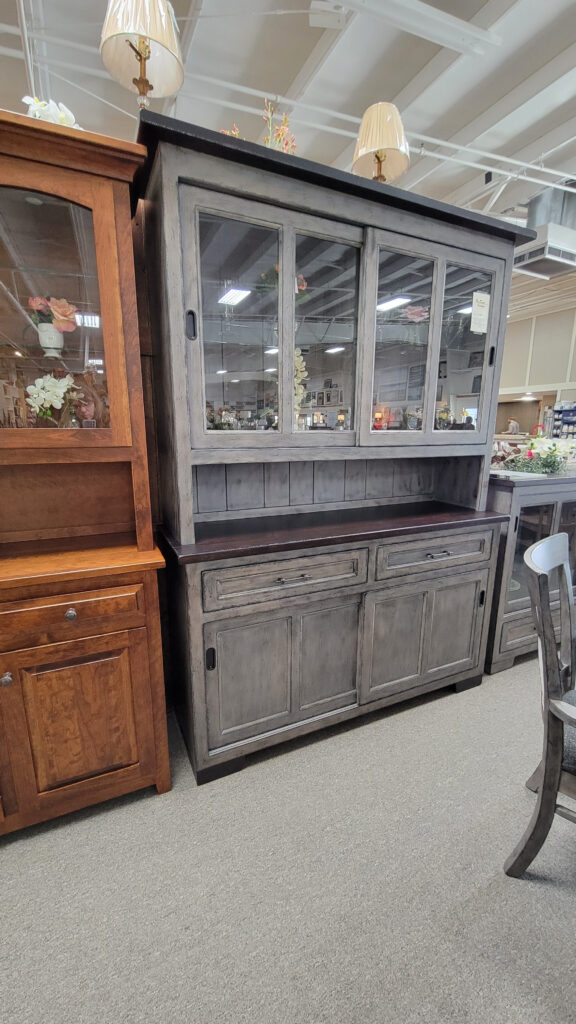 weathered gray hutch from the amish market