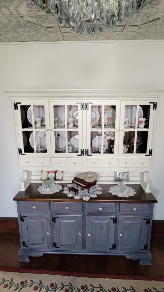 hutch painted with black dog salvage furnituer paint