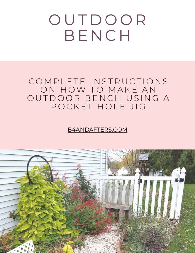How to Make an Outdoor Bench with a pocket hole jig Ebook