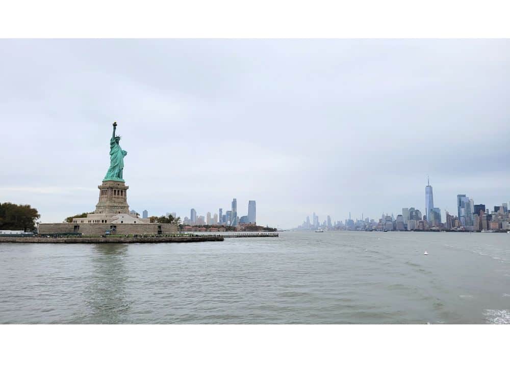 The Statue of Liberty in New York Harbor