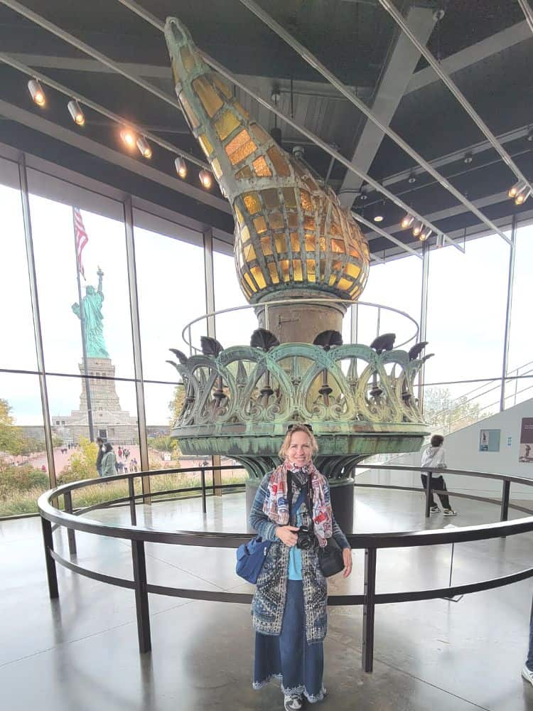 the original torch of the Statue of Liberty