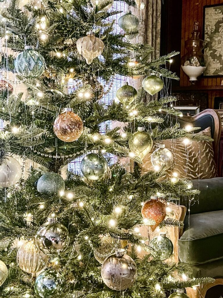 closeup of Christmas tree