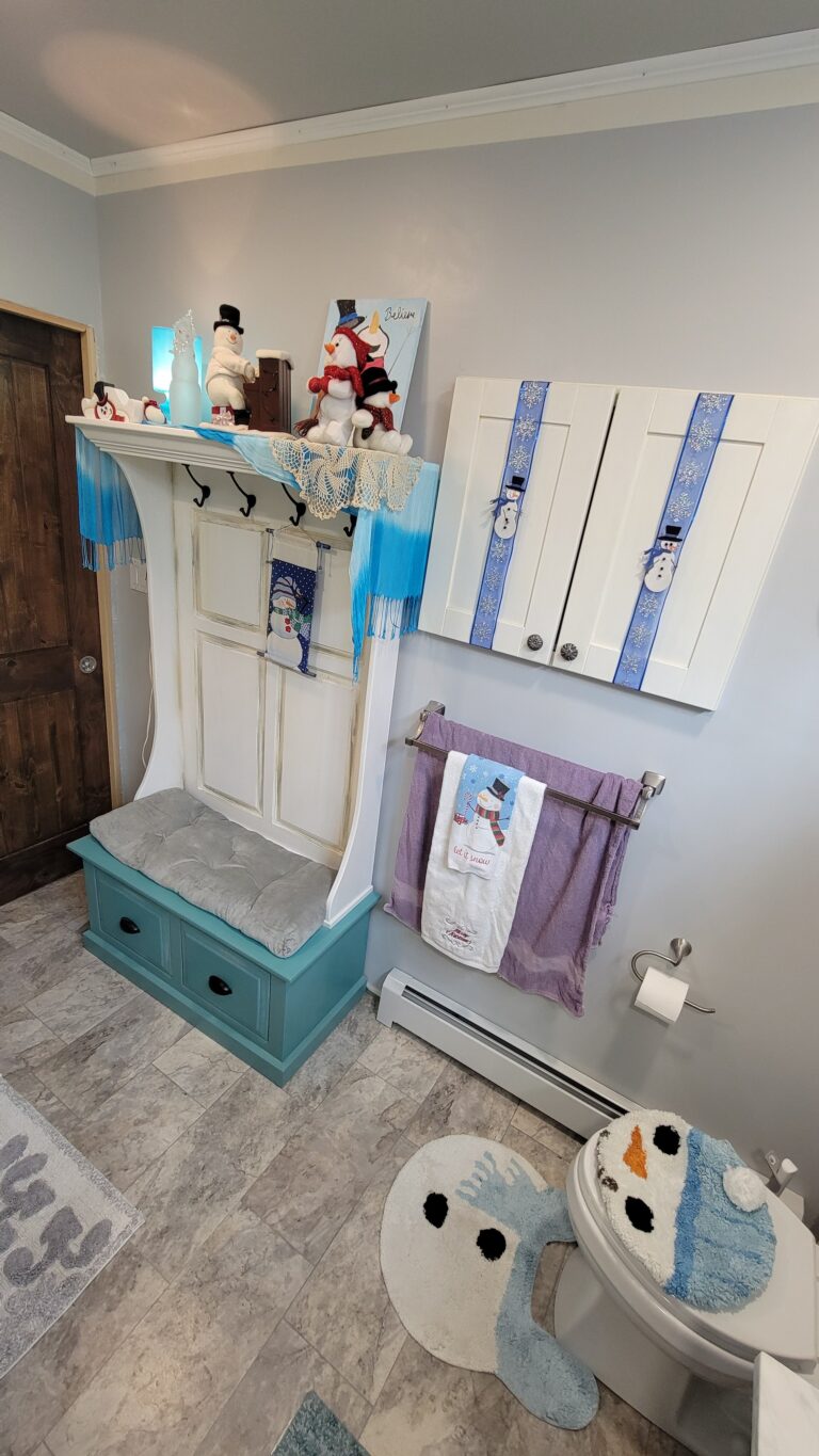Snowman Bathroom Decor – B4 and Afters