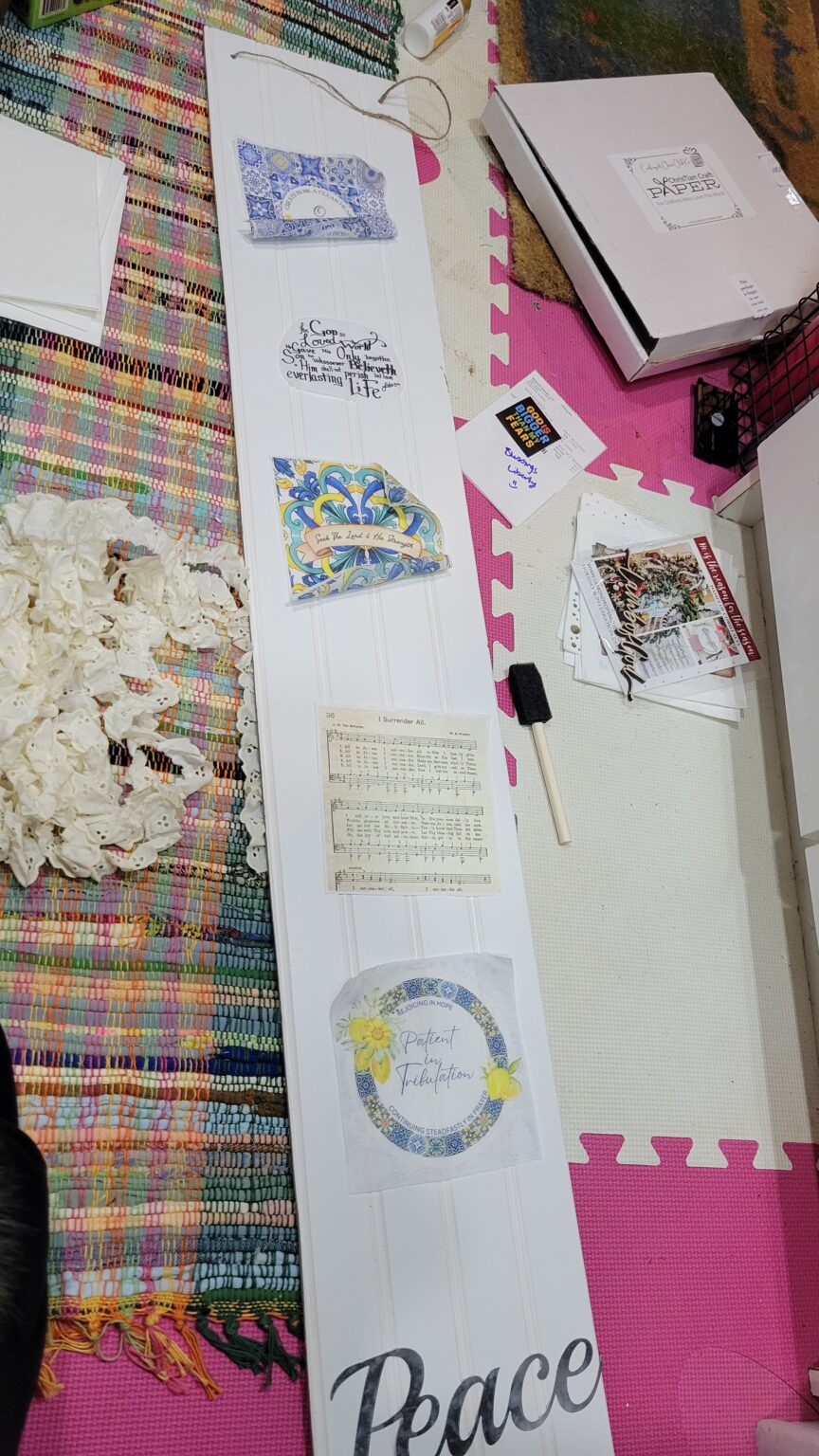 Mod Podge Napkin Sign – B4 and Afters