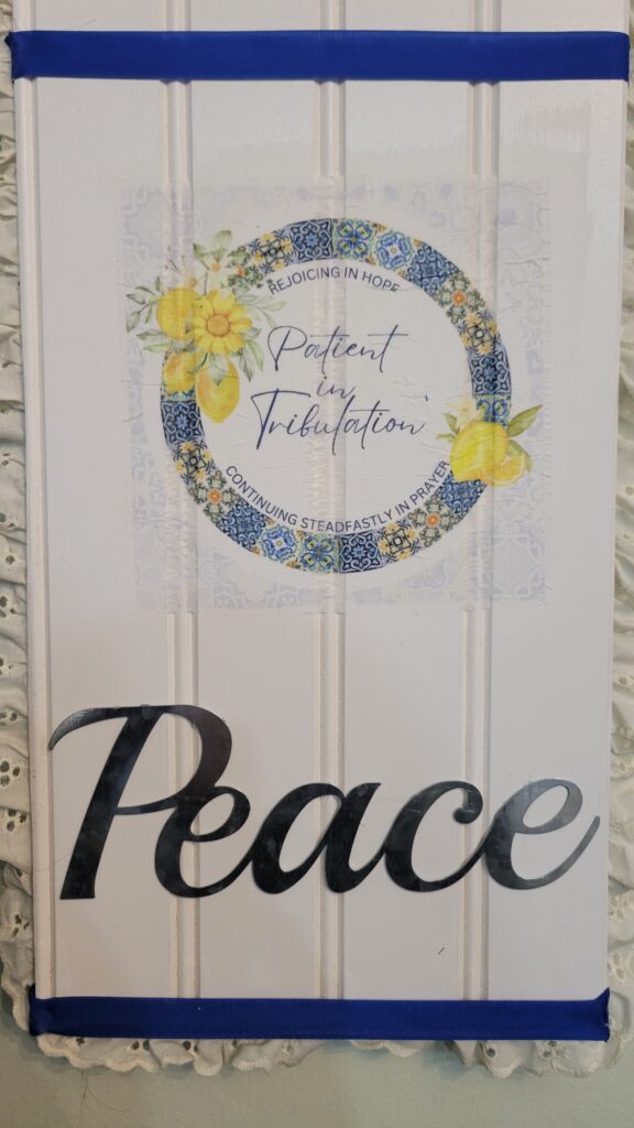 closeup of napkin on sign