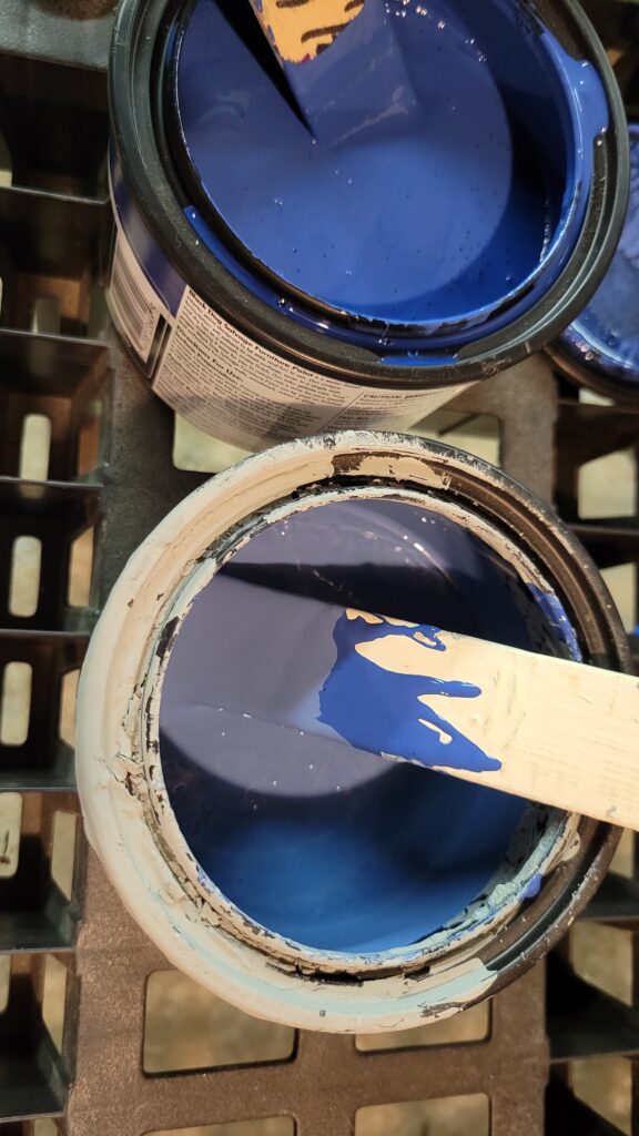 blue paint