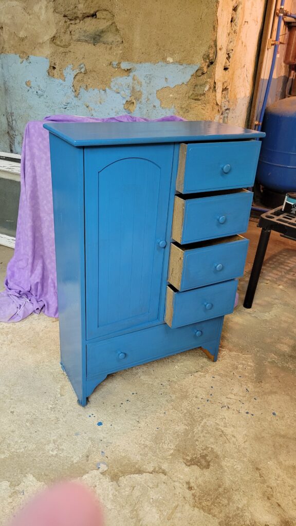 blue cabinet