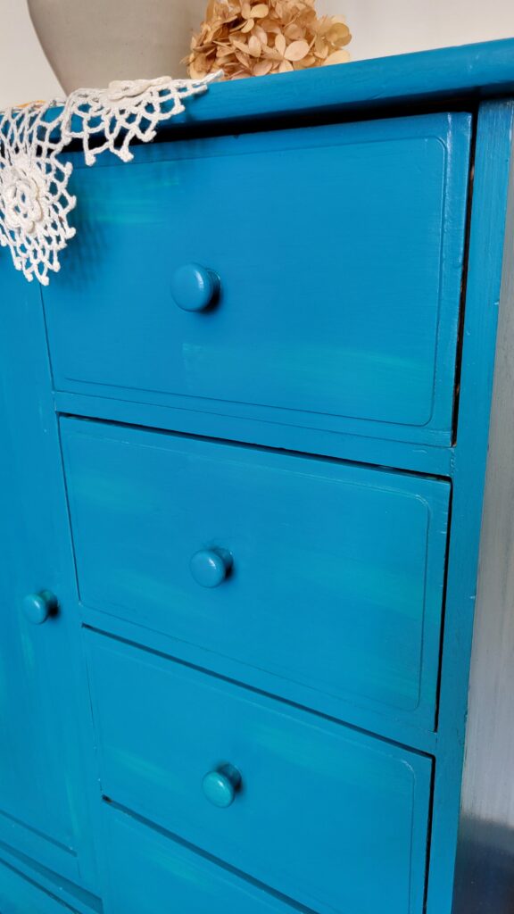 blue marbled cabinet