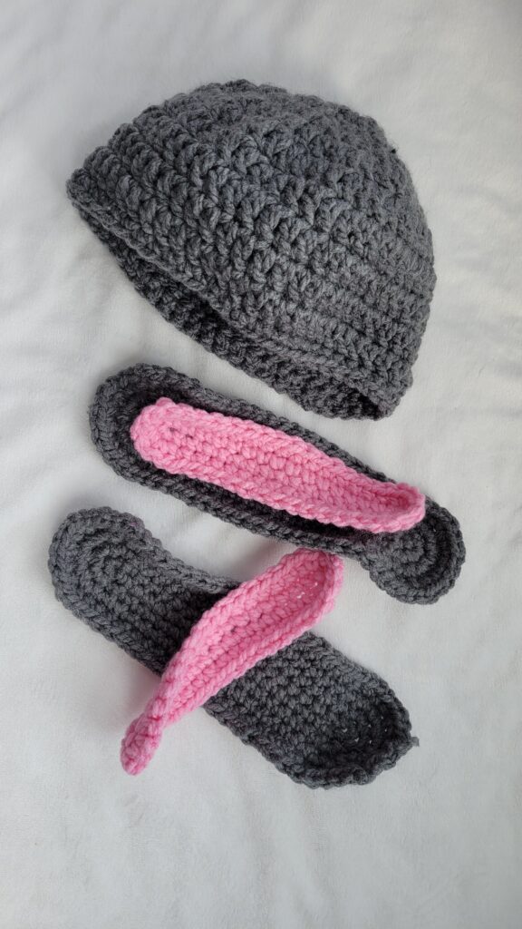 pieces to crochet bunny hat