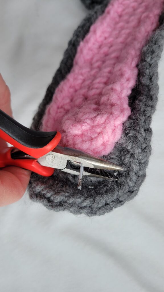 pliers and yarn