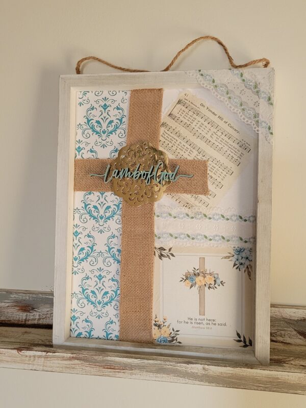Easter Cross Mod Podge Sign