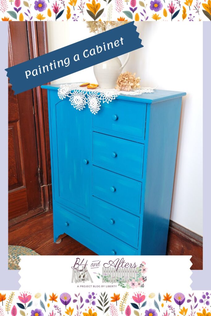 blue cabinet