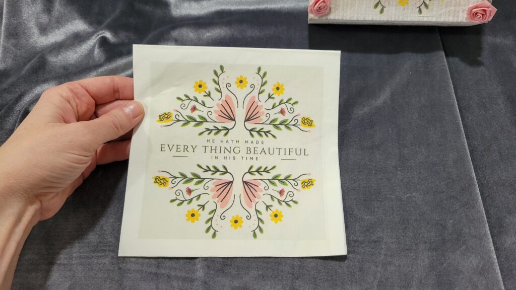 yellow and pink napkin from Christian Craft paper
