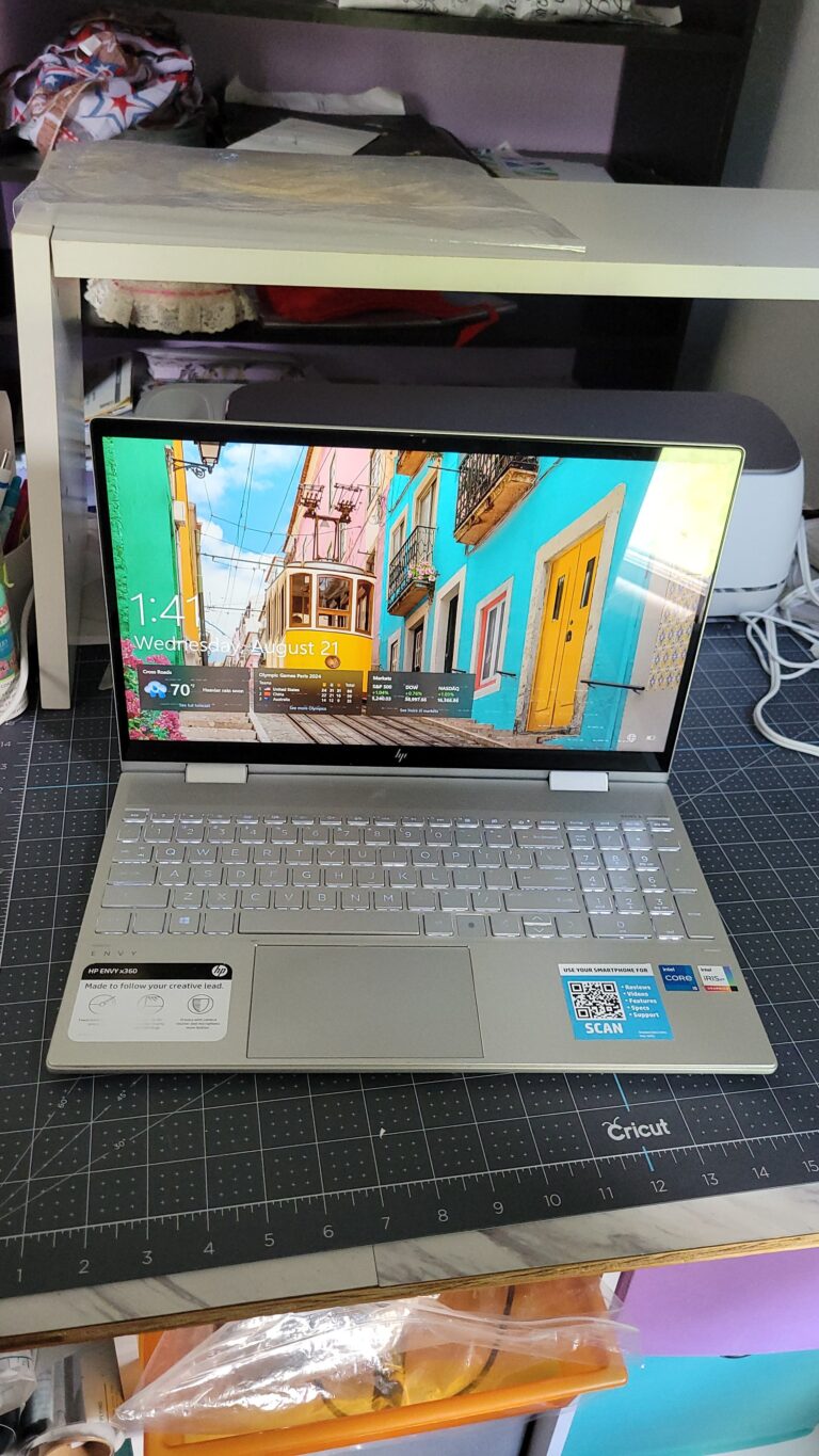 open laptop computer