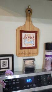 fall cutting board decor