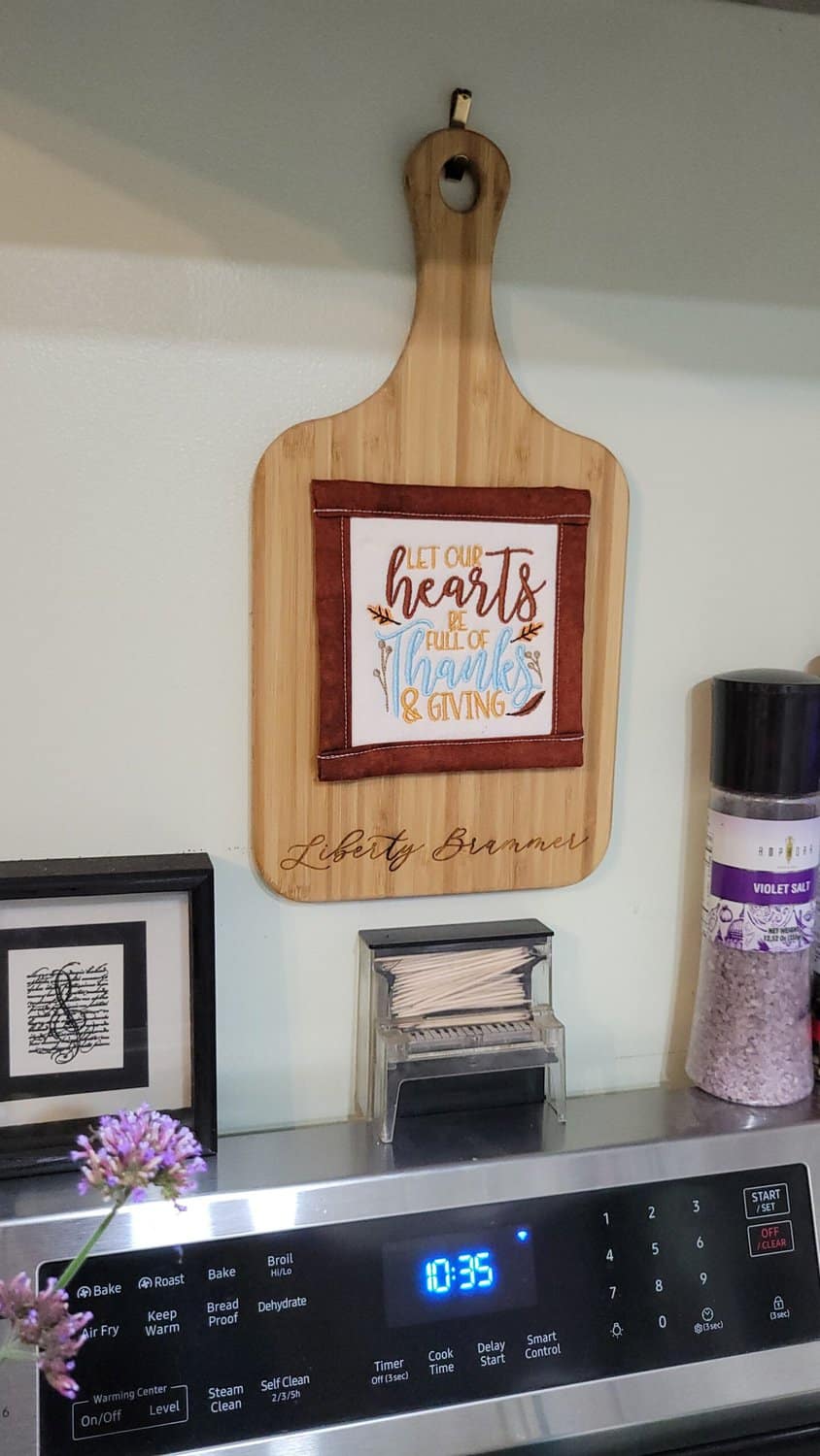 fall cutting board decor