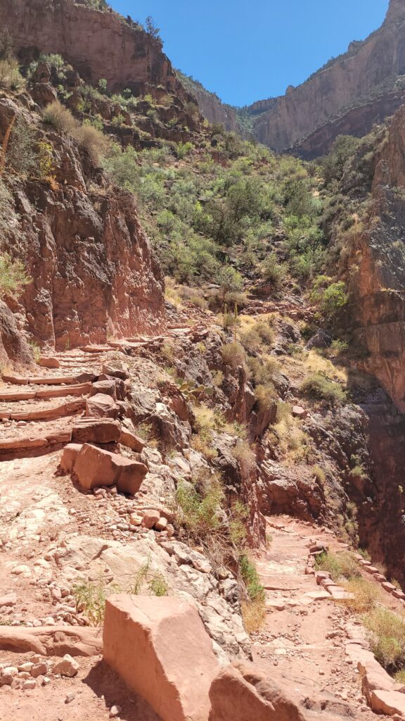 portion of Bright Angel trail in June