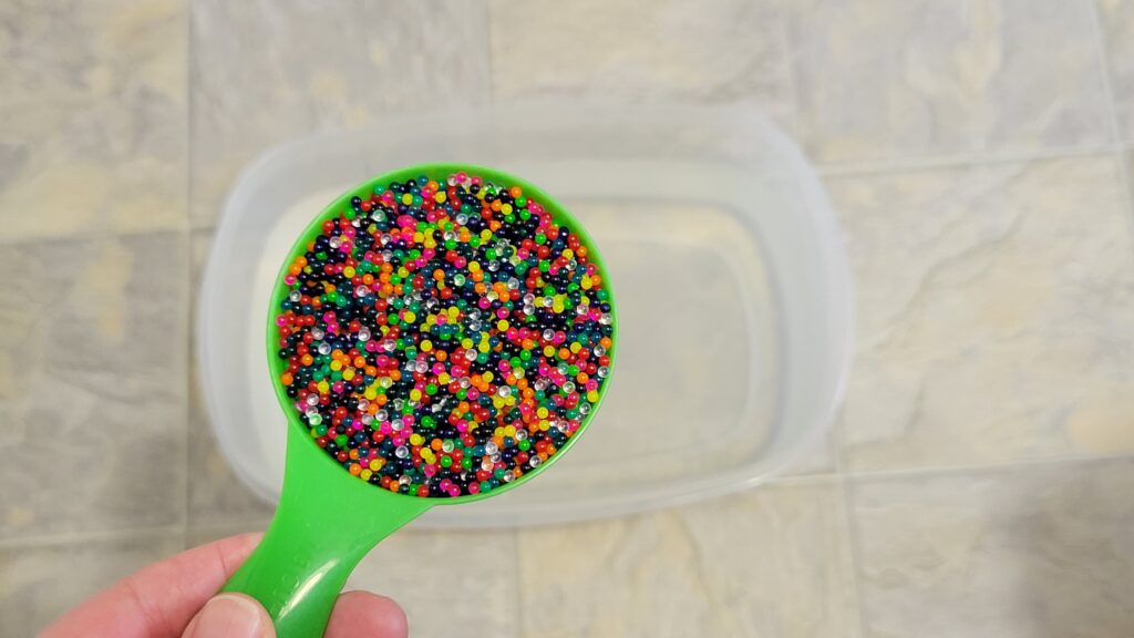 one third cup of dry orbeez