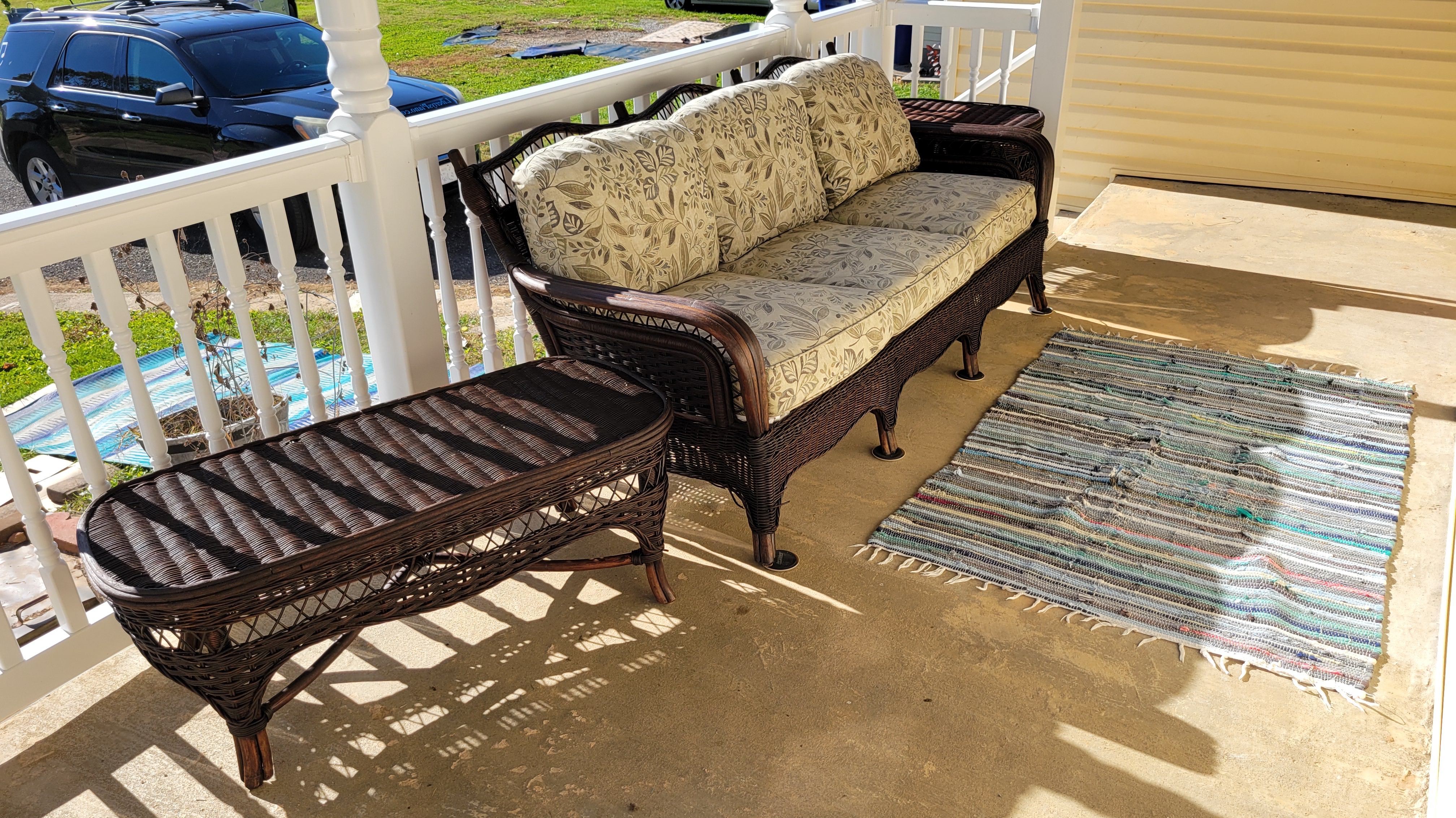 wicker couch