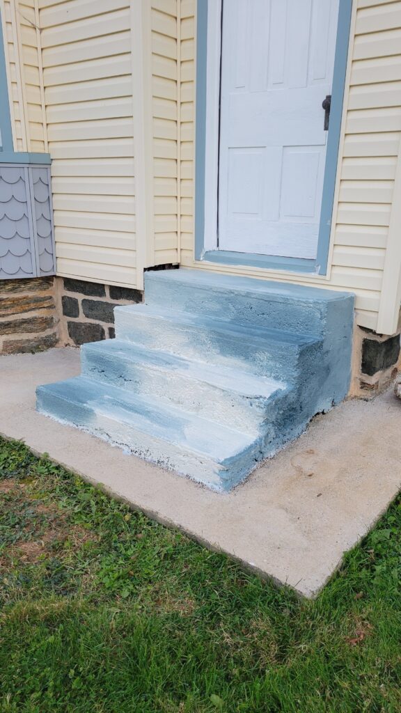 painted concrete steps
