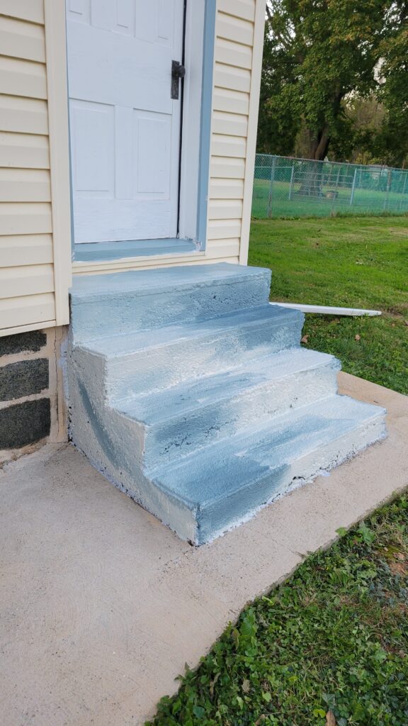 concrete steps painted artistically